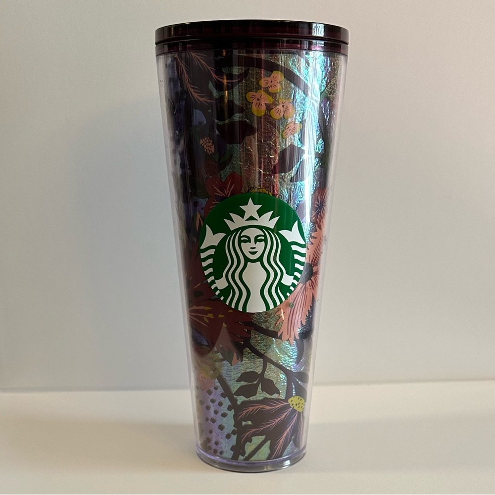 Starbucks Tumbler Fall 2021 Rising Flora Foil Floral Venti 24 oz. No Straw